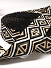 taupe and black - tribal - bag strap 38 mm