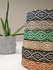 taupe and black - tribal - bag strap 38 mm