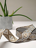 grey and beige - tribal - bag strap 38 mm