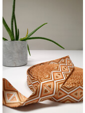 roest en zalm - tribal - tassenband 38 mm