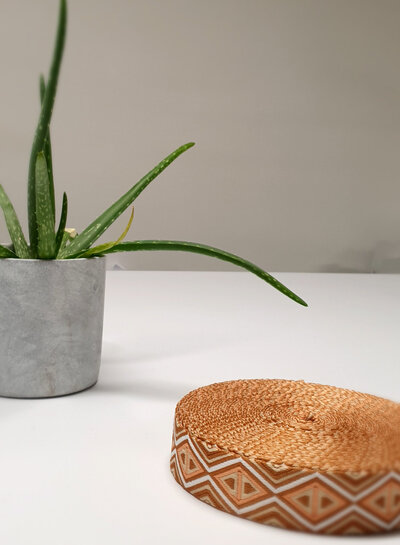 rust and salmon - tribal - bag strap 38 mm