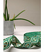 groen en beige - tribal - tassenband 38 mm