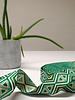 groen en beige - tribal - tassenband 38 mm
