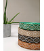 groen en beige - tribal - tassenband 38 mm