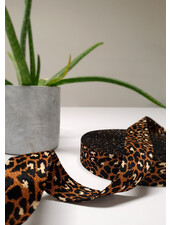 leopard tassenband bruin - 38 mm
