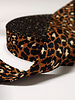 leopard tassenband bruin - 38 mm