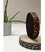 leopard tassenband ecru - 38 mm