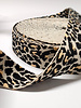 leopard tassenband ecru - 38 mm