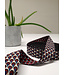 rood en blauw  retro pauw - tassenband 38 mm