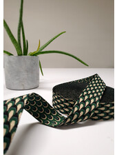 petrol and black retro peacock - bag strap 38 mm