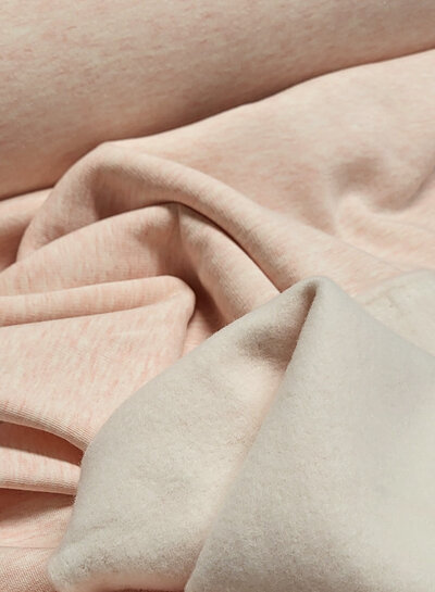 pink mottled - thick jogging, softly roughened on the inside