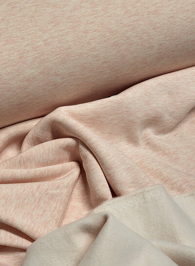 roze gemeleerd - dikke jogging, zacht opgeruwd aan de binnenkant