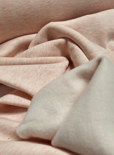 pink mottled - thick jogging, softly roughened on the inside