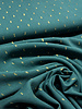 petrol green touch of gold - woven viscose