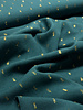 petrol green touch of gold - woven viscose