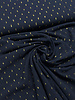 navy blue touch of gold - woven viscose