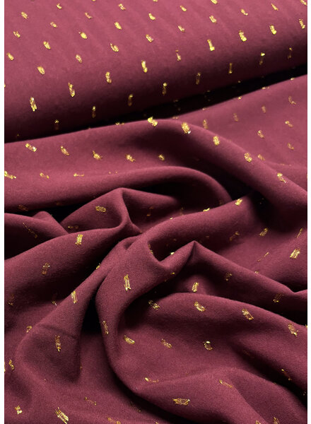 bordeaux touch of gold - woven viscose