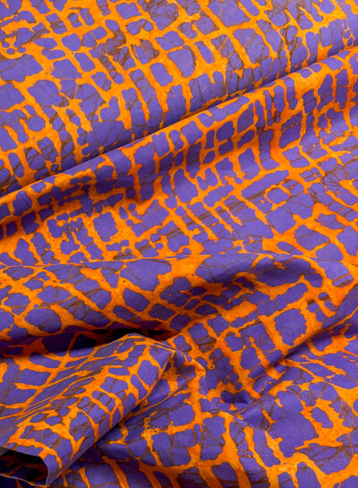 Diya light - lila en roest - prachtige batik katoen