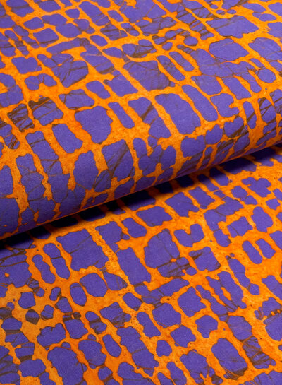 Diya light - lila en roest - prachtige batik katoen