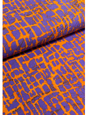 Diya light - purple and rust - beautiful batik cotton