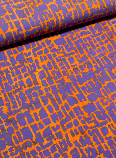 Diya light - lila en roest - prachtige batik katoen