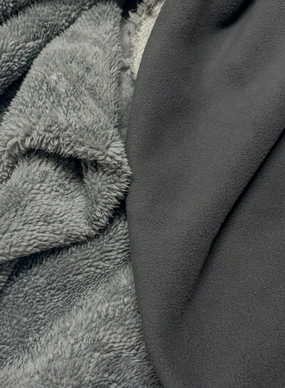 Swafing grey - teddy fleece with microfleece inside - very soft