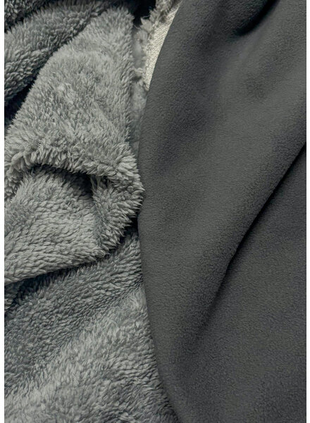 Swafing grey - teddy fleece with microfleece inside - very soft