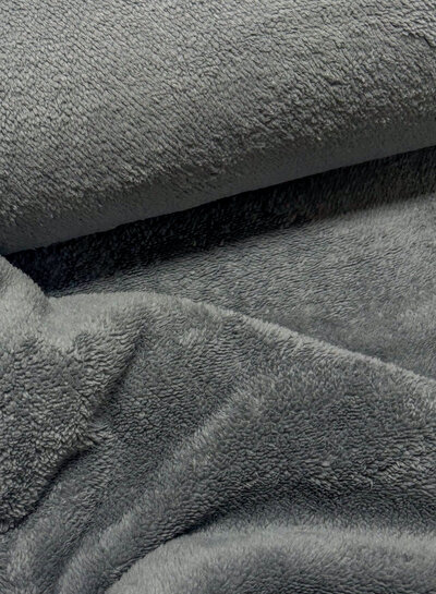 Swafing grijs - teddy fleece met microfleece binnenkant - heel zacht