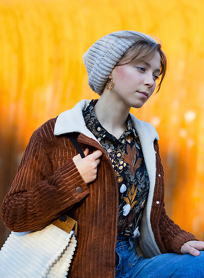 See You at Six Rustic Brown Wide Rib - corduroy