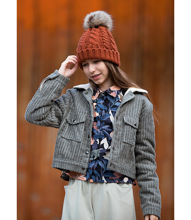 See You at Six Rokerig olijfgroen Brede Rib - corduroy