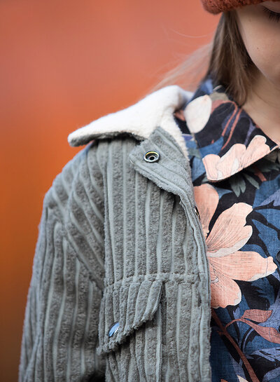 See You at Six Smoky Olive Green Wide Rib - Corduroy