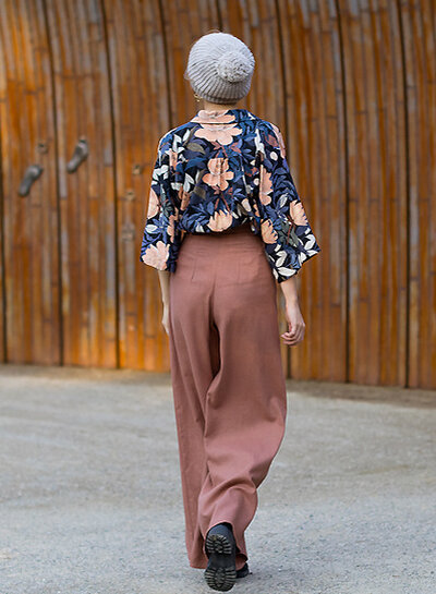 See You at Six red brown - LINEN VISCOSE BLEND