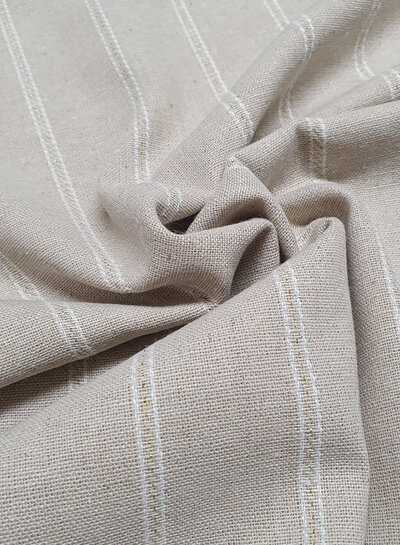 Madeline linen natural with gold - blend