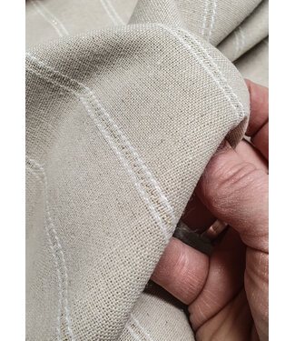 Madeline linen natural with gold - blend