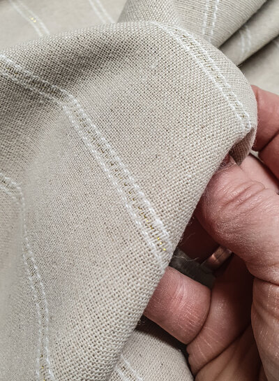 Madeline linen natural with gold - blend