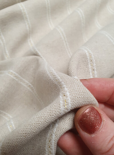 Madeline linen natural with gold - blend