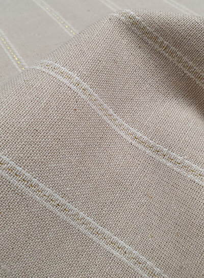 Madeline linen natural with gold - blend