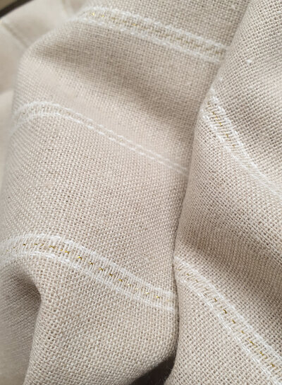 Madeline linen natural with gold - blend