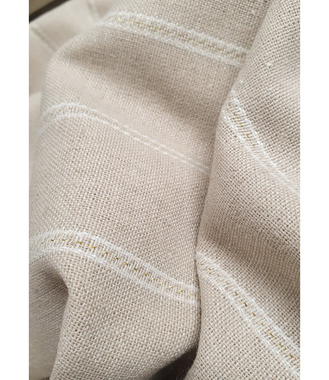 Madeline linnen naturel met goud - blend
