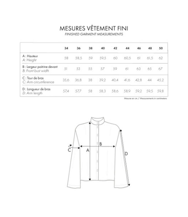 Atelier Brunette LA CHEMISE AMIRALE  naaipatroon - Atelier Brunette