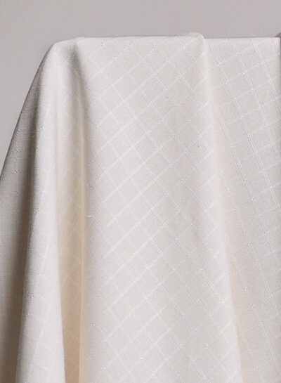 Atelier Brunette Little Tile Off White - viscose linen blend