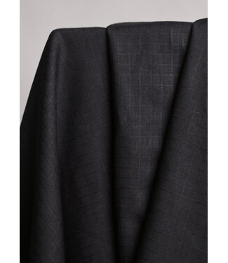 Atelier Brunette Little Tile Deep Charcoal - viscose linen blend