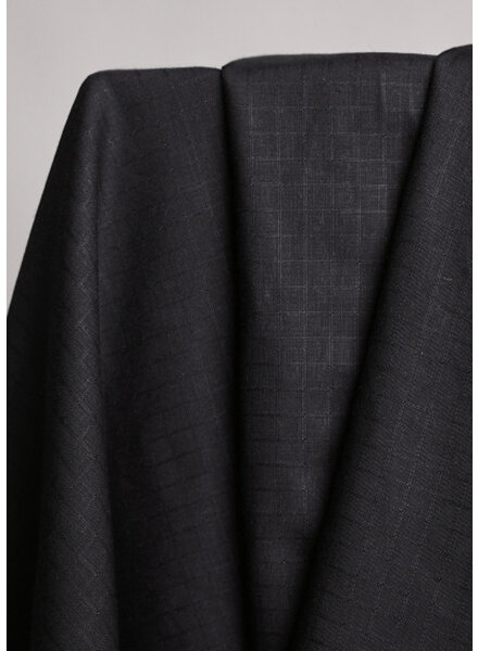 Atelier Brunette Little Tile Deep Charcoal - viscose linen blend