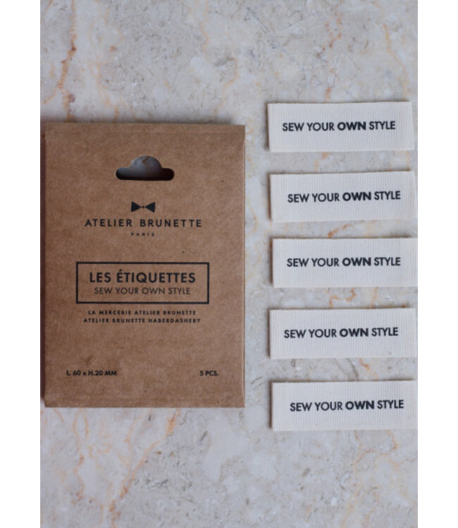 Atelier Brunette SEW YOUR OWN STYLE - kledinglabel 5 stuks
