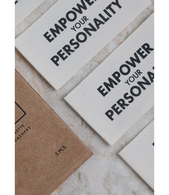 Atelier Brunette EMPOWER YOUR PERSONNALITY - kledinglabel 5 stuks