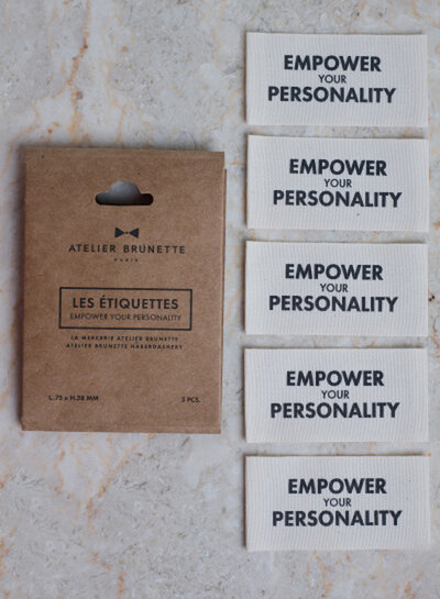 Atelier Brunette EMPOWER YOUR PERSONNALITY - kledinglabel 5 stuks