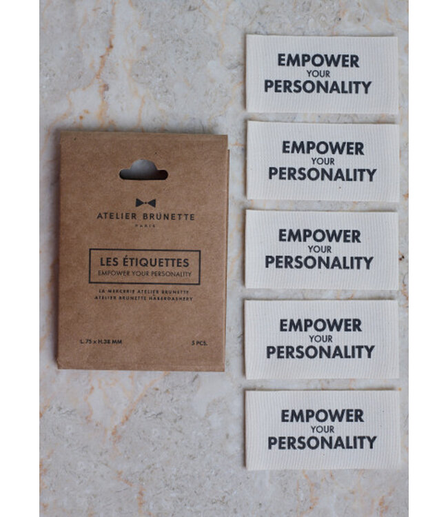 Atelier Brunette EMPOWER YOUR PERSONNALITY - kledinglabel 5 stuks
