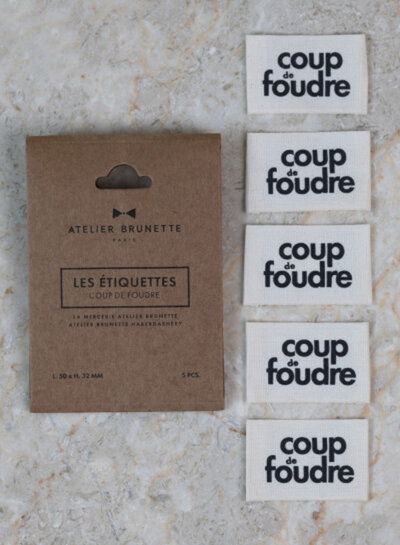 Atelier Brunette coup de foudre - kledinglabel 5 stuks