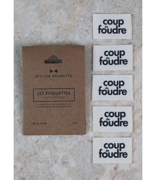 Atelier Brunette coup de foudre - kledinglabel 5 stuks