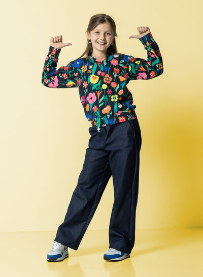 Qjutie the qjutest colorful flowers - french terry